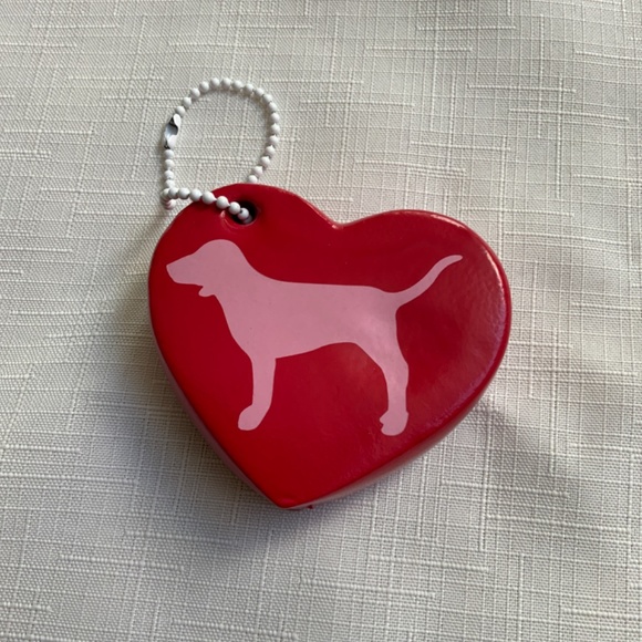 J’adore Victoria’s Secret PINK dog bag charm keychain squishy heart ❤️ R… - Picture 3 of 6
